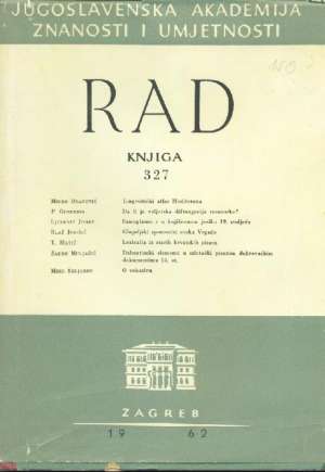 Rad jugoslavenske akademije znanosti i umjetnosti - knjiga 327 (Kopiraj) Skupina Autora tvrdi uvez