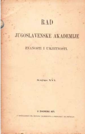 Rad jugoslavenske akademije znanosti i umjetnosti G.a. meki uvez