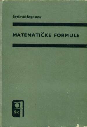 Matematičke formule Brečević -bogdanov tvrdi uvez