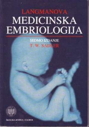 Langmanova medicinska embriologija - sedmo izdanje (u lošijem stanju) T. W. Sadler meki uvez