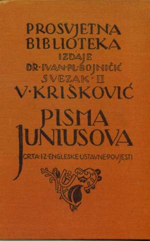 Pisma Juniusova Krišković V. tvrdi uvez