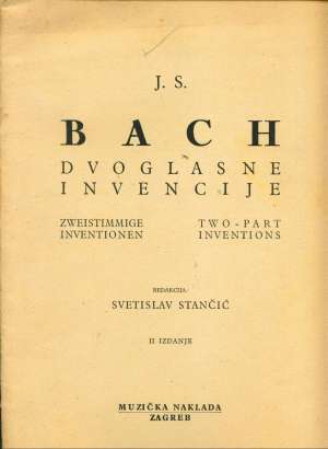 Dvoglasne invencije J. S. Bach meki uvez