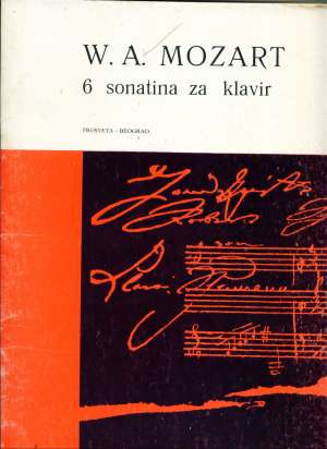 6 sonatina za klavir W. A. Mozart meki uvez