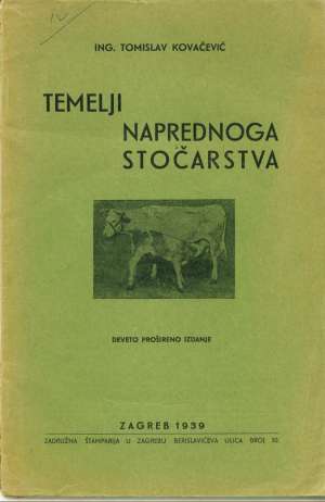 Temelji naprednog stočarstva Tomislav Kovačević meki uvez