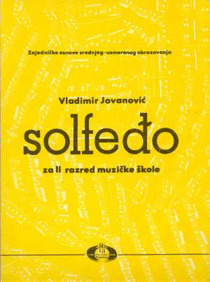 Solfeggio (solfeđo) - za II razred  muzičke škole Vladimir Jovanović meki uvez