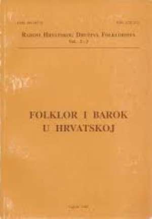 Folklor i barok u hrvatskoj Vesna Rapo /urednica meki uvez