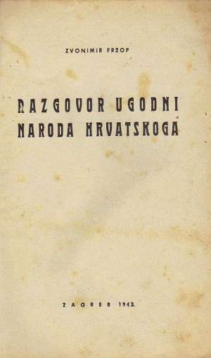 Razgovor ugodni naroda hrvatskoga Fržop Zvonimir meki uvez