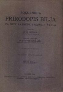 Pokornoga prirodopis bilja za niže razrede srednjih škola K. Fritsch meki uvez