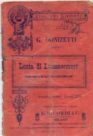 Lucia di lammermoor - dramma tragico in due parti (lošije stanje) Salvadore Cammarano meki uvez