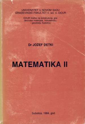 Matematika 2 Jožef Detki meki uvez