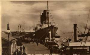 Liverpool - liner at landing stage Europa