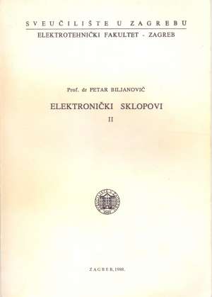Elektronički sklopovi 2 Petar Biljanović meki uvez