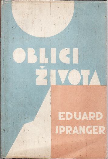 Oblici života Eduard Spranger tvrdi uvez