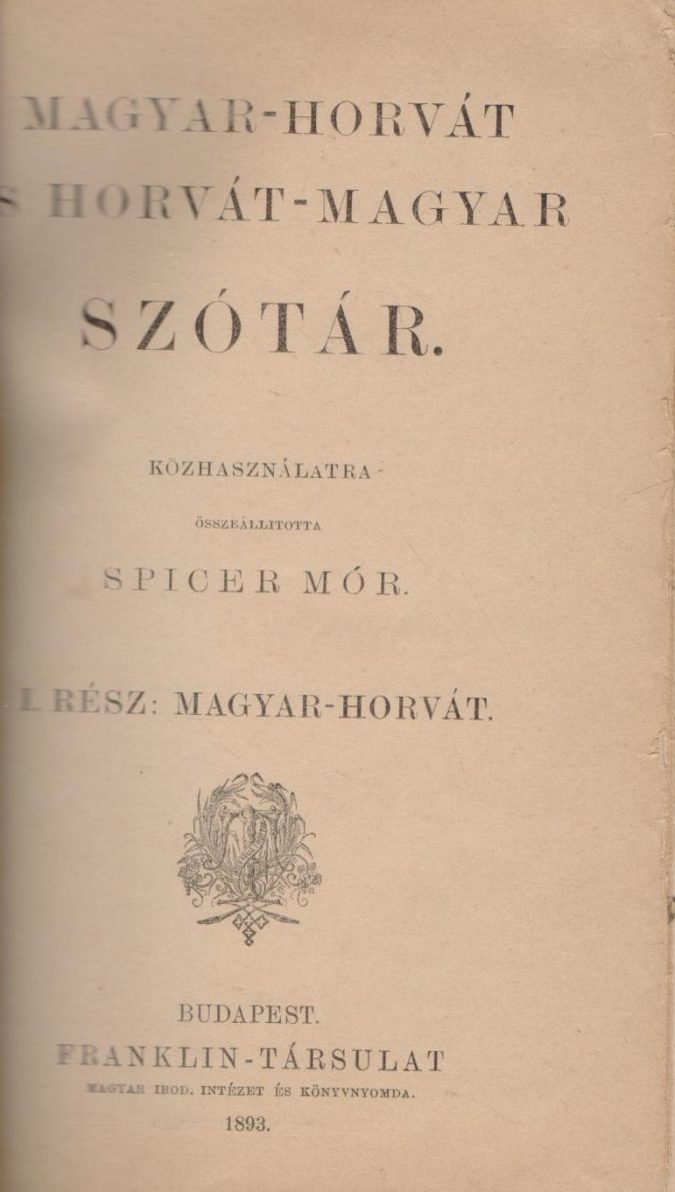 Mađarsko hrvatski i hrvatsko mađarski rječnik