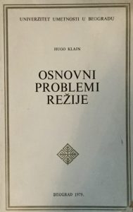 Osnovni problemi režije Hugo Klajn meki uvez