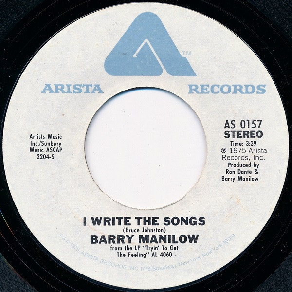 I Write The Songs / A Nice Boy Like Me Barry Manilow