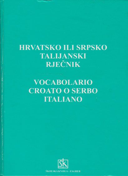 Hrvatsko ili srpsko talijanski rječnik M. Deanović,  J. Jernej tvrdi uvez