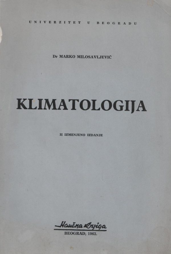 Klimatologija Marko Milosavljević meki uvez