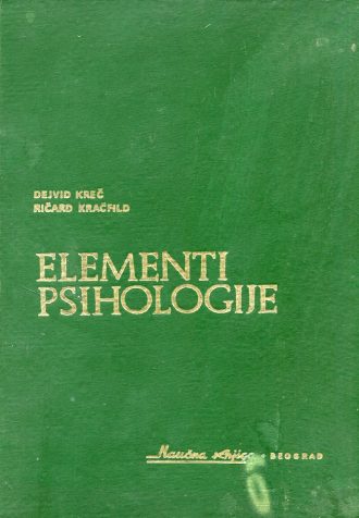 Elementi psihologije David Krech, Richard S. Crutchfield tvrdi uvez