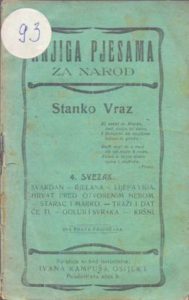 Knjiga pjesama za narod Vraz Stanko meki uvez