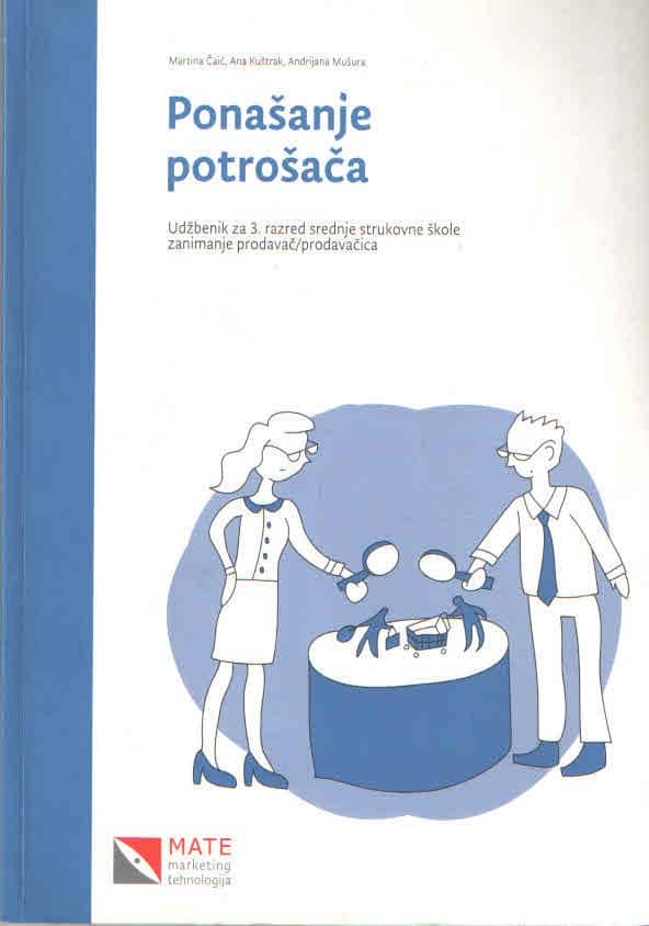 PONAŠANJE POTROŠAČA : udžbenik za 3. razred strukovne škole, zanimanje prodavač autora Martina Čaić, Ana Kuštrak, Andrijana Mušura