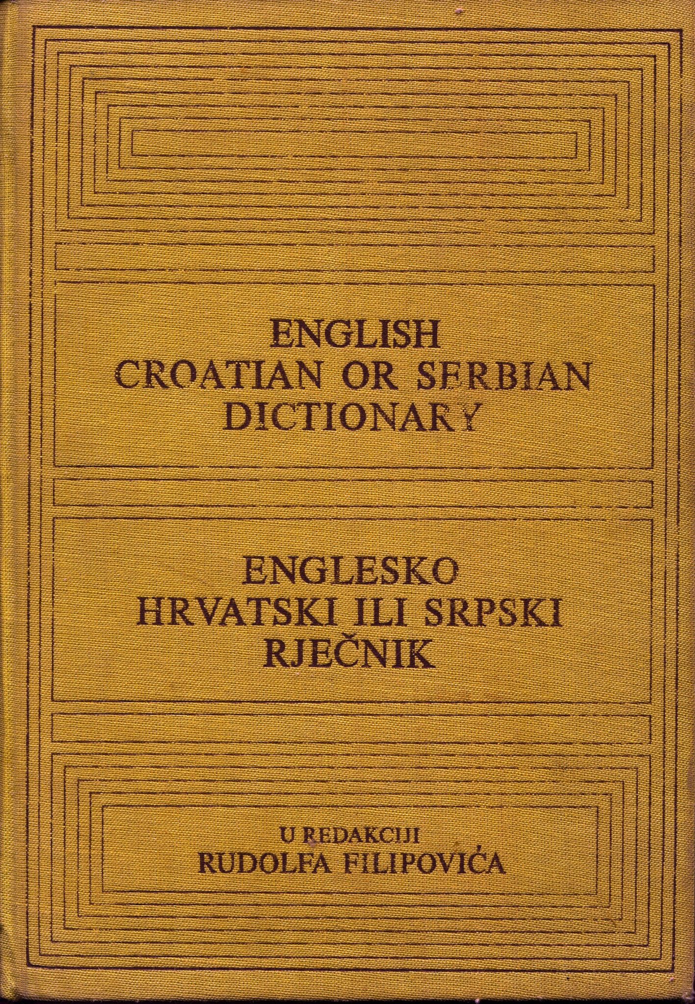 Englesko hrvatski ili srpski rječnik Rudolf Filipović