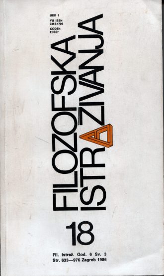 Filozofska istraživanja 18/1986 G. a.