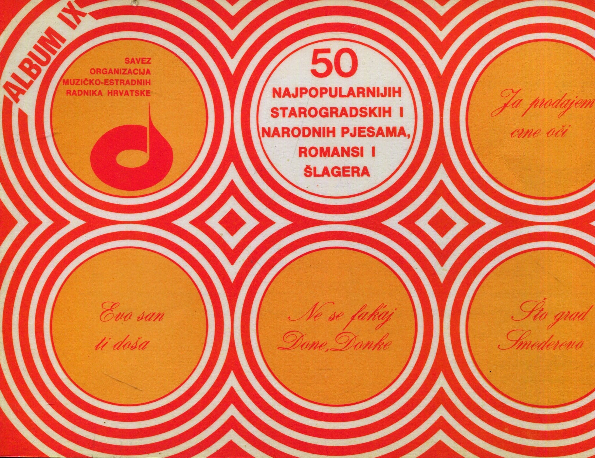50 najpopularnijih starogradskih i narodnih pjesama, romansi i šlagera (album IX) Krešimir Filipčić i Zvonko Palošek