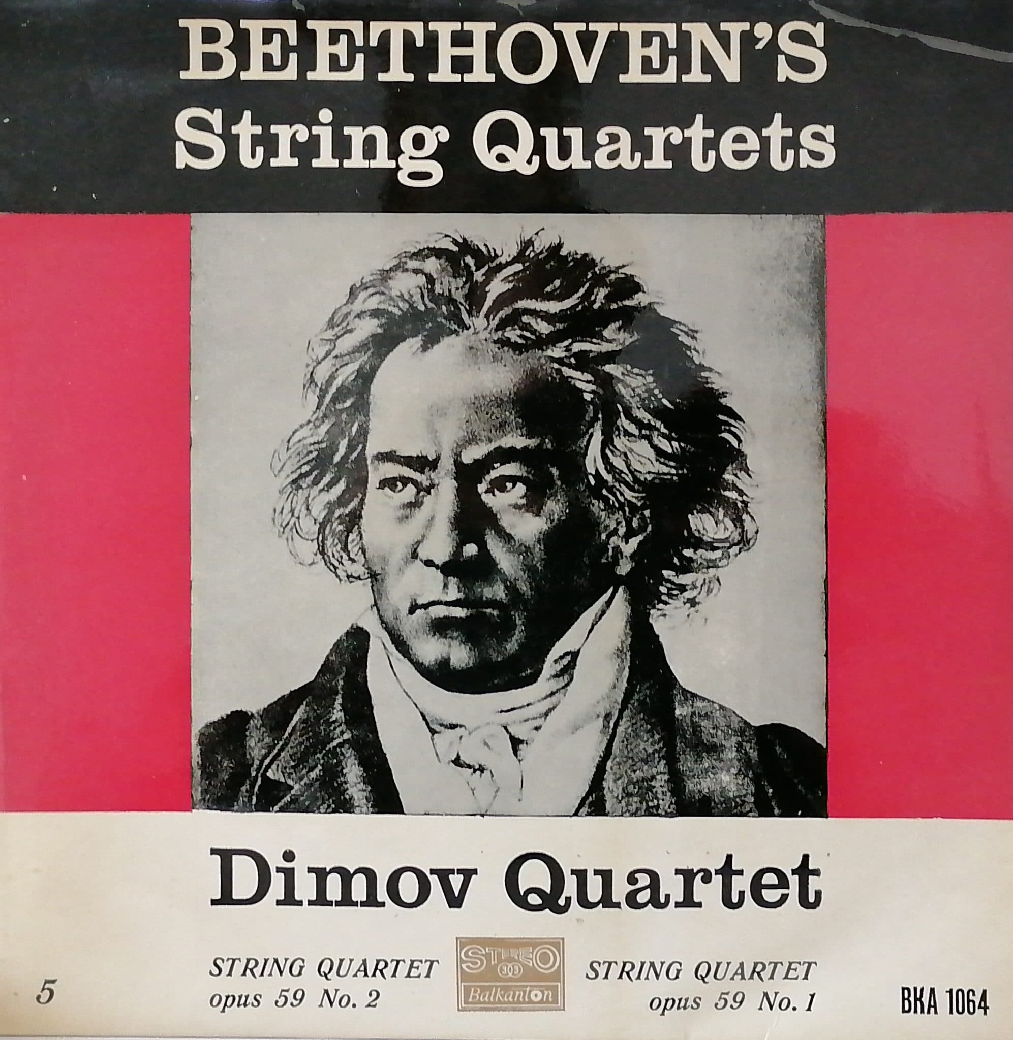 Gramofonska ploča String Quartet Opus 59 No.2 / String Quartet Opus 59 No.1 Ludwig Van Beethoven / Dimov Quartet ВКА 1064
