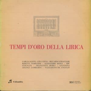 Gramofonska ploča Tempi D'Oro Dellalirica The London Symphony Orchestra / Orchestra Sinfonica Di Milano / Orchestra Del Teatro Alla Scala 33 QCX 10200
