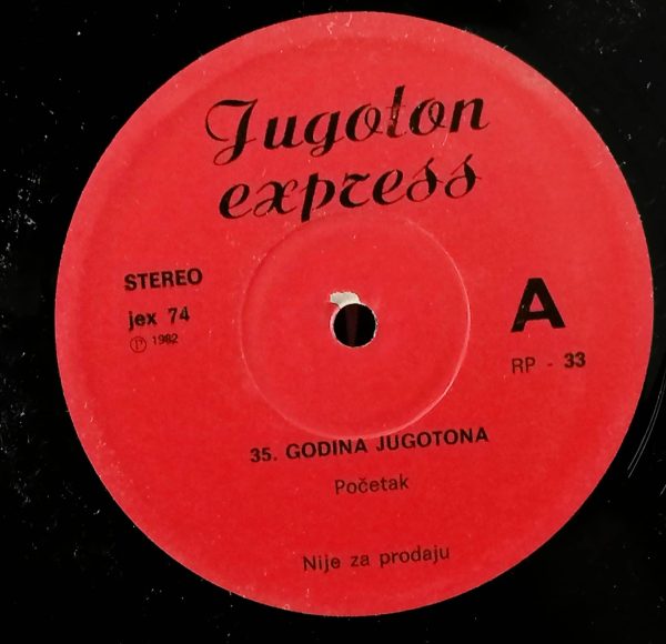 Gramofonska ploča 35 Godina Jugotona / Laboratorija Zvuka Jugoton Express JEX 74/75