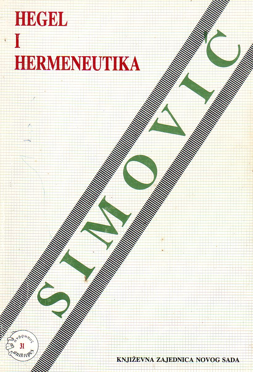 Hegel i hermeneutika Slobodan Simović