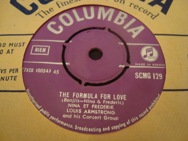 The formula for love / Struttin' with some barbecue Louis Armstrong/ Velma Middleton