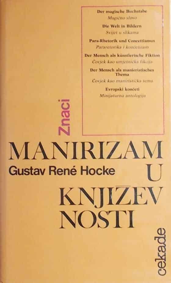 Manirizam u književnosti Hocke Gustav Rene