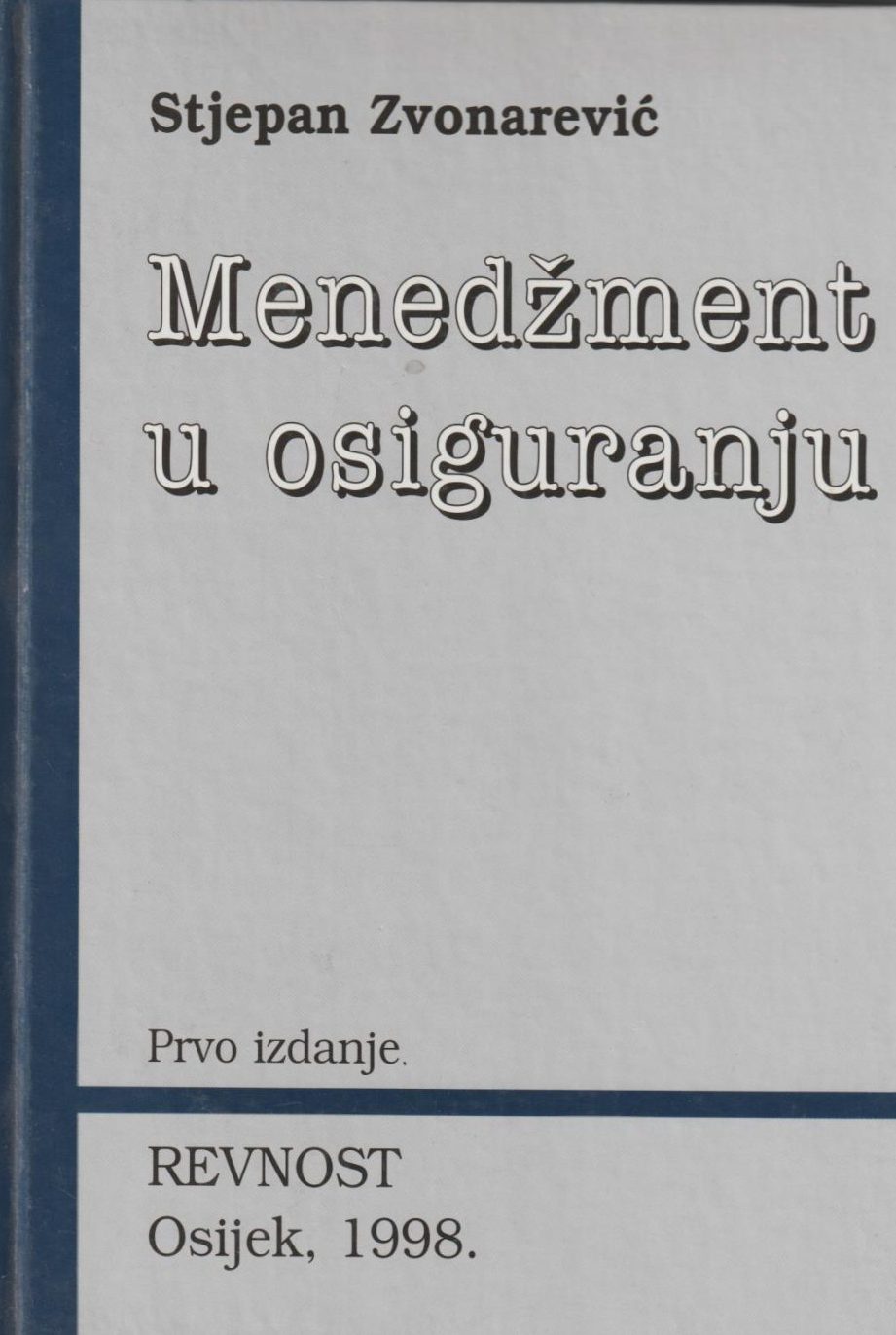 Menedžment u osiguranju Stjepan Zvonarević