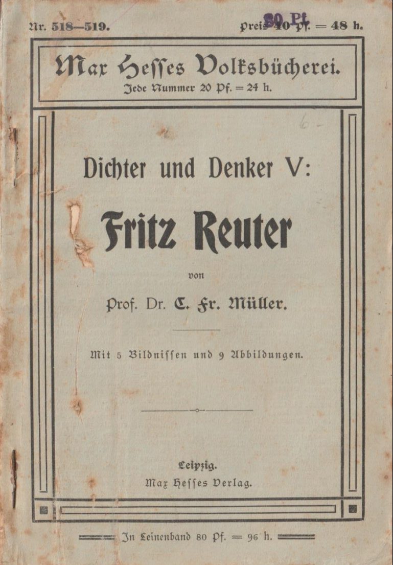 Leben und schaffen Fritz Reuter