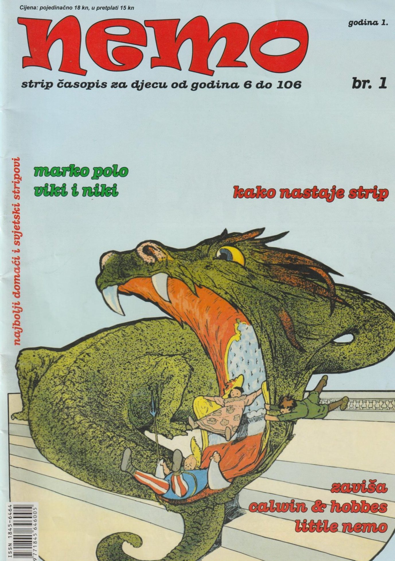 Nemo - Strip časopis za djecu od godina 6 do 106 god. 1, br. 1 G.A.