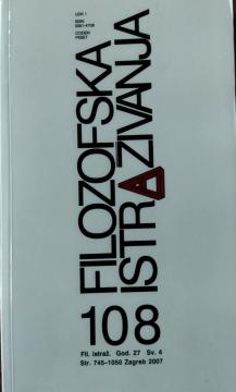 Filozofska instraživanja 108/2007 Ante Čović