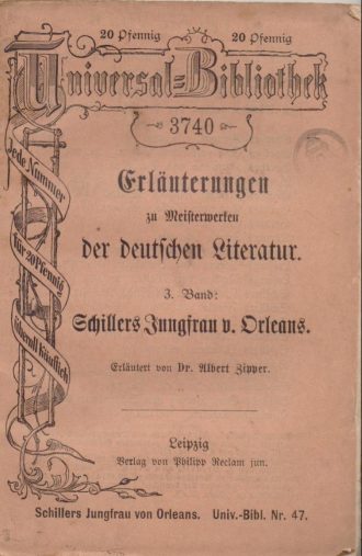 Schillers Fungfran b. Orleans Albert Zipper