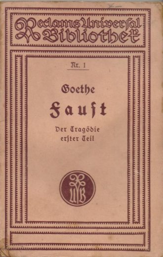 Faust Goethe Johan Wolfgang
