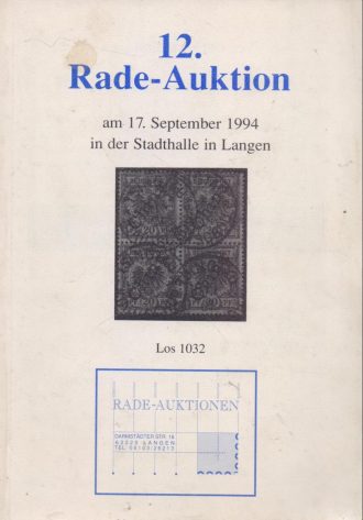 12. Rade-Auktion G.A.