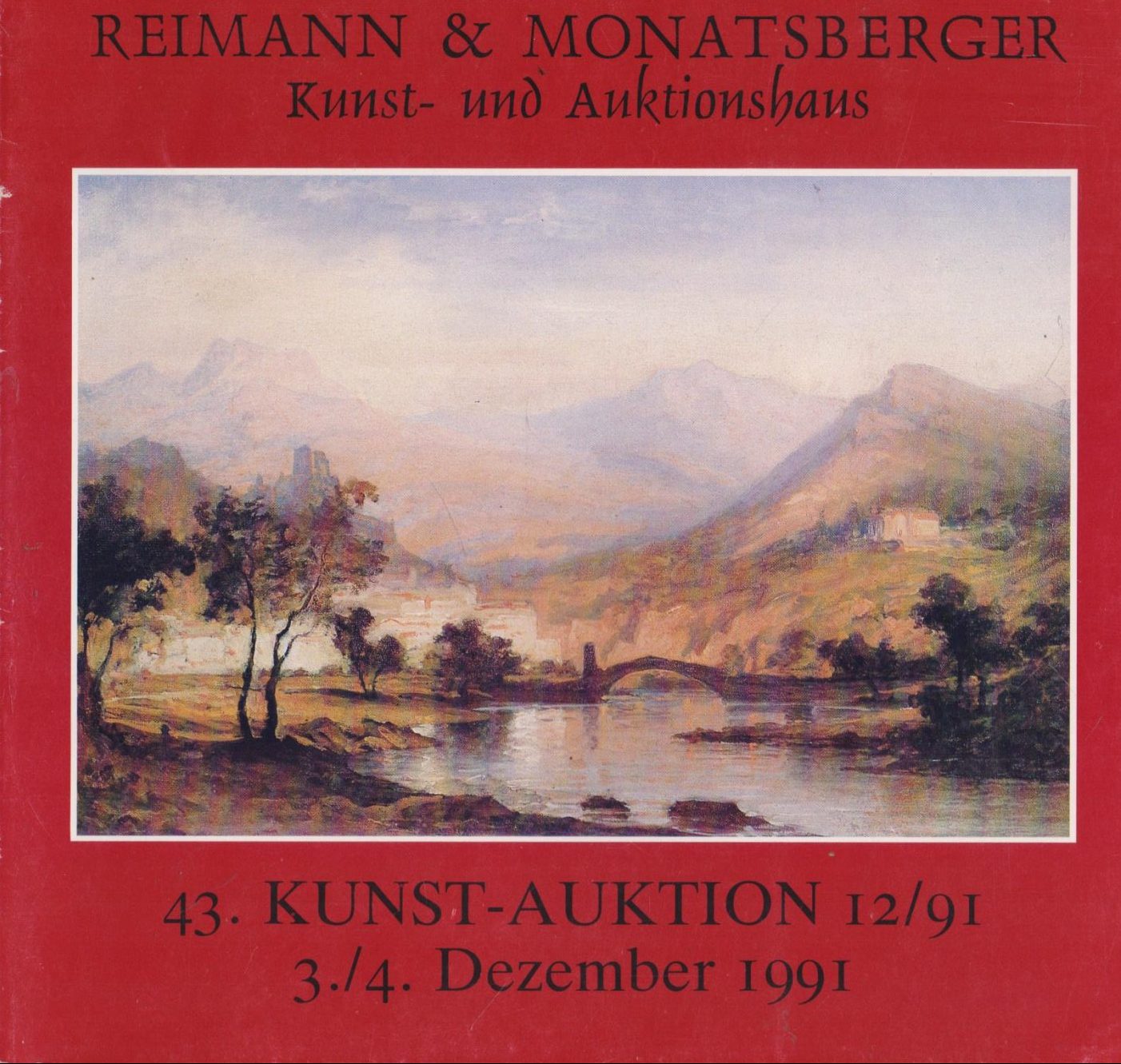 43. Kunst-auktion 12/91 3./4. Dezember 1991. G.A.
