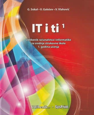 IT i ti 1, udžbenik računalstva za strukovne škole – 1. godina učenja autora Gordana sokol, Vinkoslav Galašev, Vlasta Vlahović